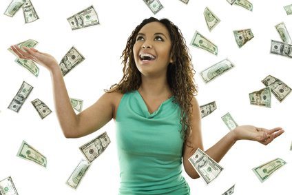 happy-woman-with-raining-money
