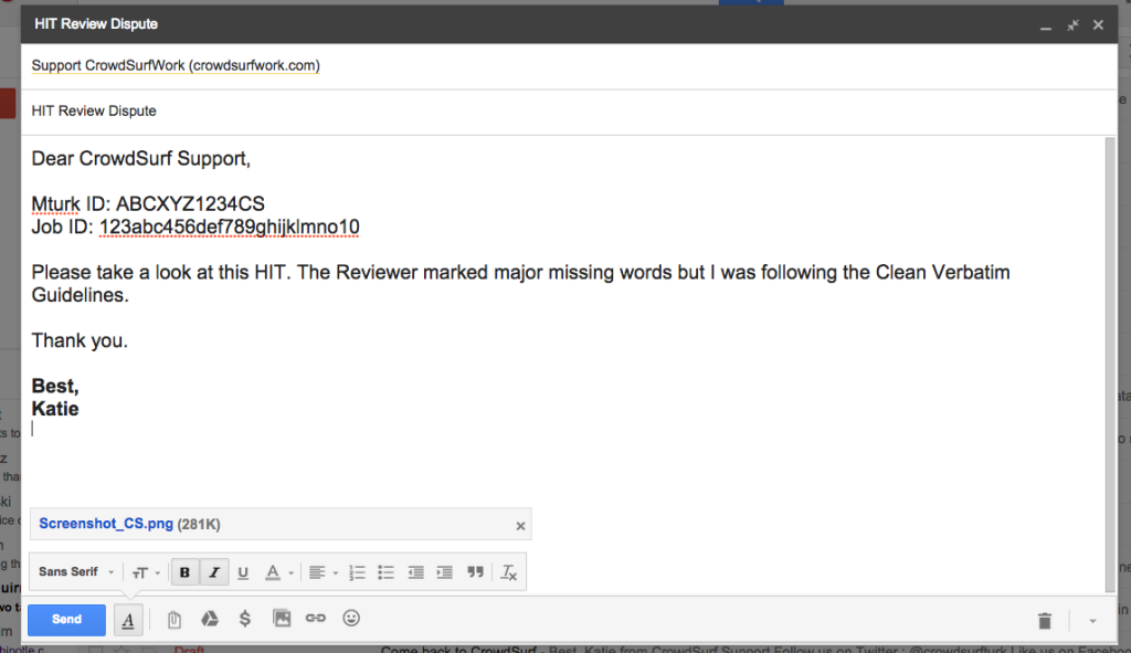 Sample Email Message
