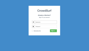 CrowdSurf login